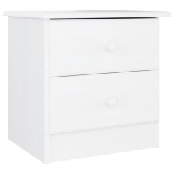 Table de chevet ALTA blanc 41x35x41 cm bois de pin massif 
