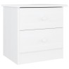 Table de chevet ALTA blanc 41x35x41 cm bois de pin massif 