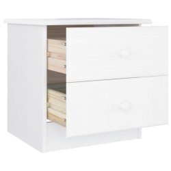 Table de chevet ALTA blanc 41x35x41 cm bois de pin massif 