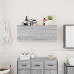 Armoire murale de bain sonoma gris 100x25x40 cm bois ingénierie 