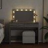 Coiffeuse avec LED sonoma gris 100x40x120 cm 