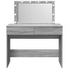 Coiffeuse avec LED sonoma gris 100x40x120 cm 