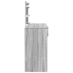 Coiffeuse avec LED sonoma gris 100x40x120 cm 