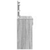 Coiffeuse avec LED sonoma gris 100x40x120 cm 