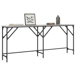 Table console sonoma gris 180x29x75 cm bois d'ingénierie 