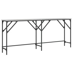 Table console sonoma gris 180x29x75 cm bois d'ingénierie 