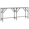 Table console sonoma gris 180x29x75 cm bois d'ingénierie 