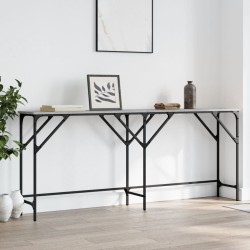 Table console sonoma gris 180x29x75 cm bois d'ingénierie 