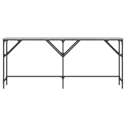 Table console sonoma gris 180x29x75 cm bois d'ingénierie 