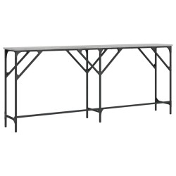 Table console sonoma gris 180x29x75 cm bois d'ingénierie 