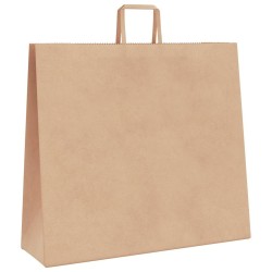 Sacs en papier 250 pcs avec poignées marron 54x15x49 cm 