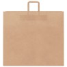 Sacs en papier 250 pcs avec poignées marron 54x15x49 cm 