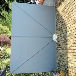 Auvent latéral pliable de terrasse Gris 300 x 200 cm 