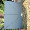 Auvent latéral pliable de terrasse Gris 300 x 200 cm 