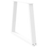 Pieds de table à manger en forme de V, 3 pièces, blanc, 80 x (72-73,3) cm, acier 