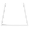 Pieds de table à manger en forme de V, 3 pièces, blanc, 80 x (72-73,3) cm, acier 