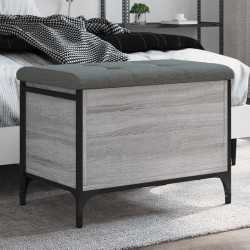 Banc de rangement sonoma gris 62x42x45 cm bois d'ingénierie 
