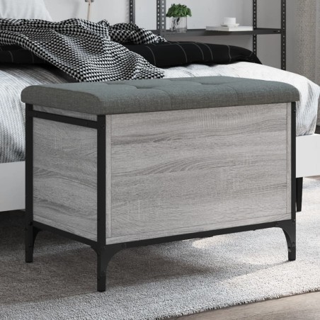 Banc de rangement sonoma gris 62x42x45 cm bois d'ingénierie 