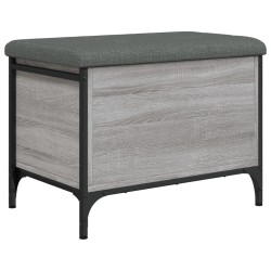 Banc de rangement sonoma gris 62x42x45 cm bois d'ingénierie 