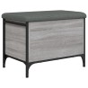 Banc de rangement sonoma gris 62x42x45 cm bois d'ingénierie 