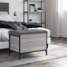 Banc de rangement sonoma gris 62x42x45 cm bois d'ingénierie 