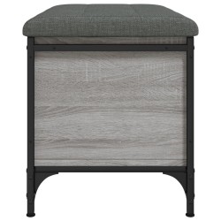 Banc de rangement sonoma gris 62x42x45 cm bois d'ingénierie 