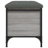 Banc de rangement sonoma gris 62x42x45 cm bois d'ingénierie 