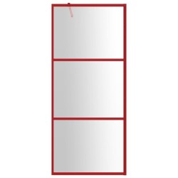 Paroi de douche avec verre ESG transparent rouge 80x195 cm 