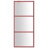 Paroi de douche avec verre ESG transparent rouge 80x195 cm 