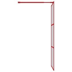 Paroi de douche avec verre ESG transparent rouge 80x195 cm 