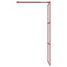 Paroi de douche avec verre ESG transparent rouge 80x195 cm 