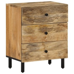 Table de chevet 50x33x60 cm bois de manguier massif 