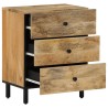 Table de chevet 50x33x60 cm bois de manguier massif 