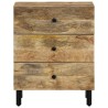 Table de chevet 50x33x60 cm bois de manguier massif 