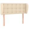 Tête de lit avec oreilles Crème 83x23x78/88 cm Tissu 
