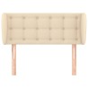 Tête de lit avec oreilles Crème 83x23x78/88 cm Tissu 