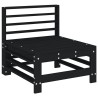 Canapés centraux de jardin 2 pcs noir bois de pin massif 