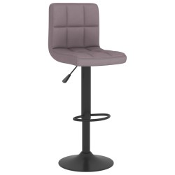 Tabourets de bar lot de 2 taupe tissu 