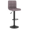 Tabourets de bar lot de 2 taupe tissu 