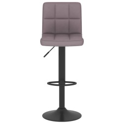 Tabourets de bar lot de 2 taupe tissu 