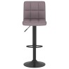 Tabourets de bar lot de 2 taupe tissu 