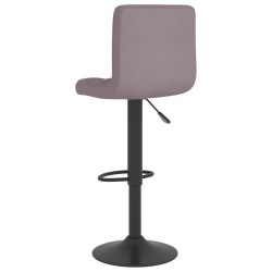 Tabourets de bar lot de 2 taupe tissu 