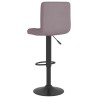 Tabourets de bar lot de 2 taupe tissu 