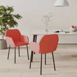 Chaises à manger lot de 2 Rose Velours 