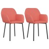 Chaises à manger lot de 2 Rose Velours 