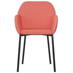 Chaises à manger lot de 2 Rose Velours 
