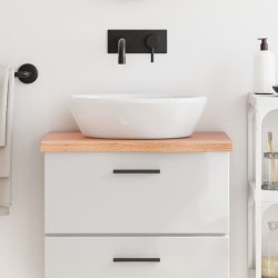 Comptoir de salle de bain marron 60x40x(2-4)cm bois traité 