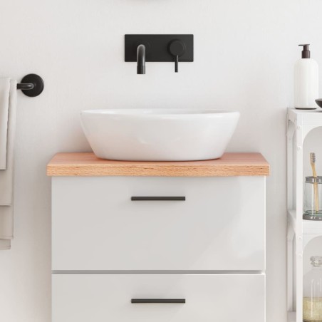 Comptoir de salle de bain marron 60x40x(2-4)cm bois traité 