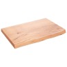 Comptoir de salle de bain marron 60x40x(2-4)cm bois traité 