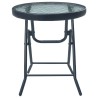 Ensemble de bistro 3 pcs Noir Acier 